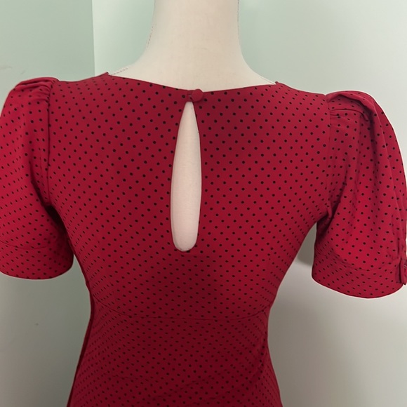 Stop staring 2 piece vintage retro pinup polka dot skirt and blouse - Picture 8 of 11